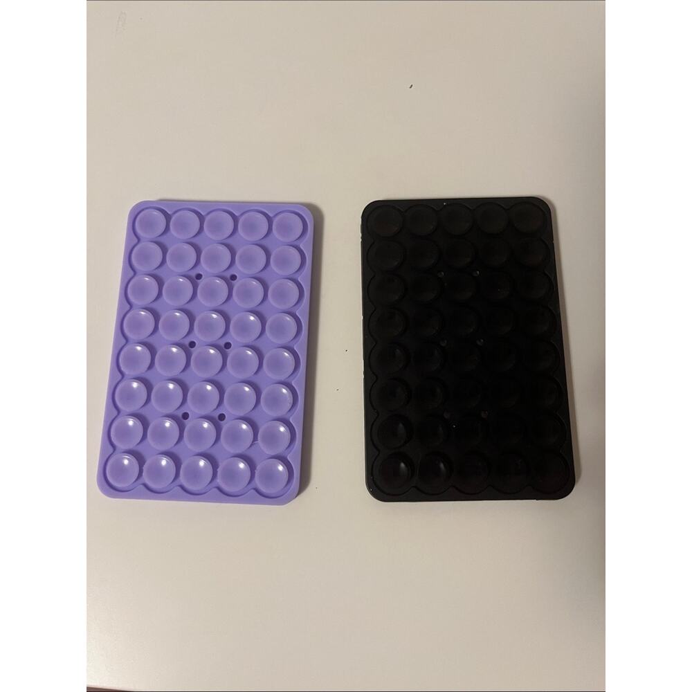 Silicone Phone Mount Grip Pad - Purple & Black 2 Pack